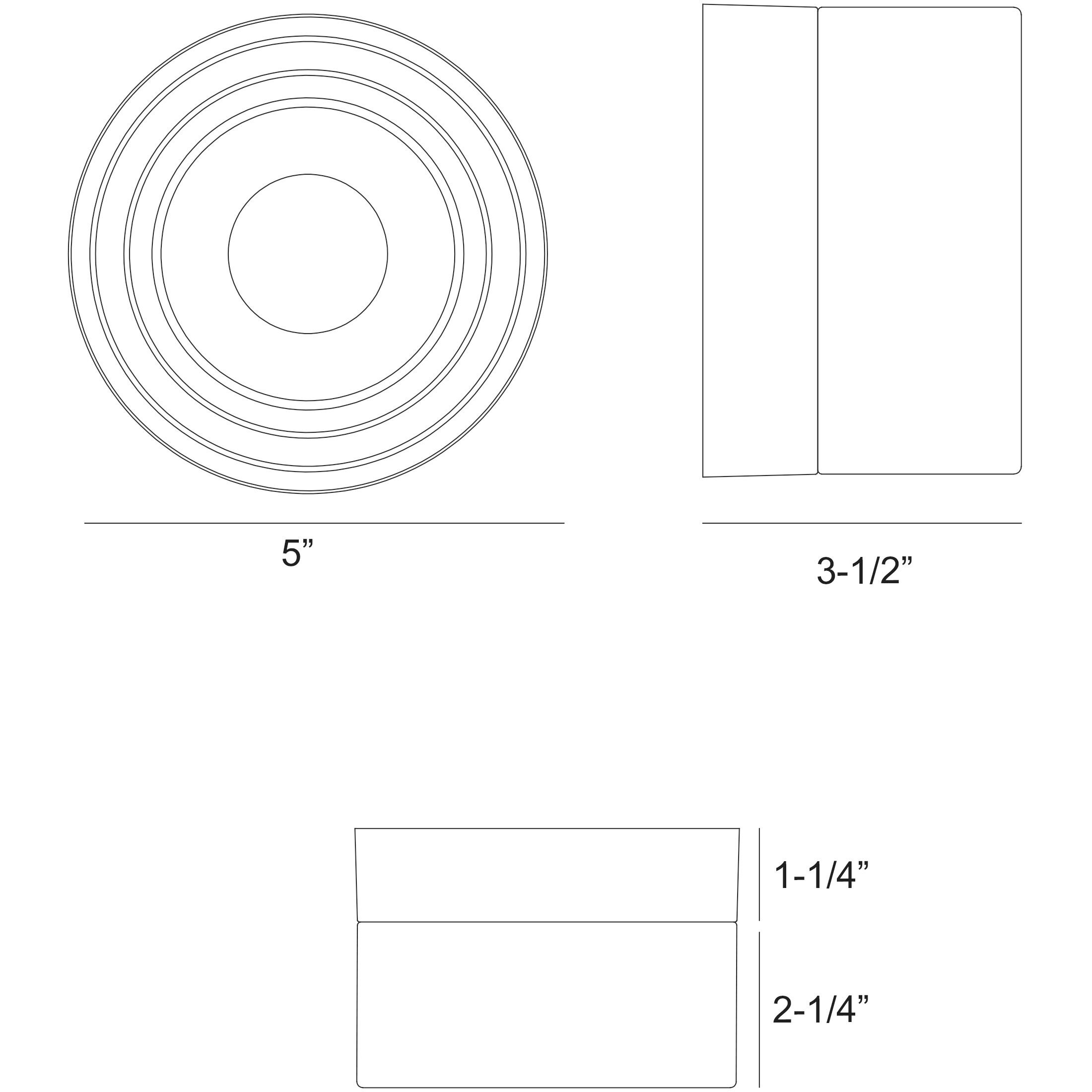 Sternn LED 5 inch Matte Black Outdoor Surface Mount in Clear Smooth