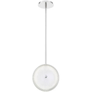 Caledonia LED 9 inch Chrome Pendant Ceiling Light in Clear, Large