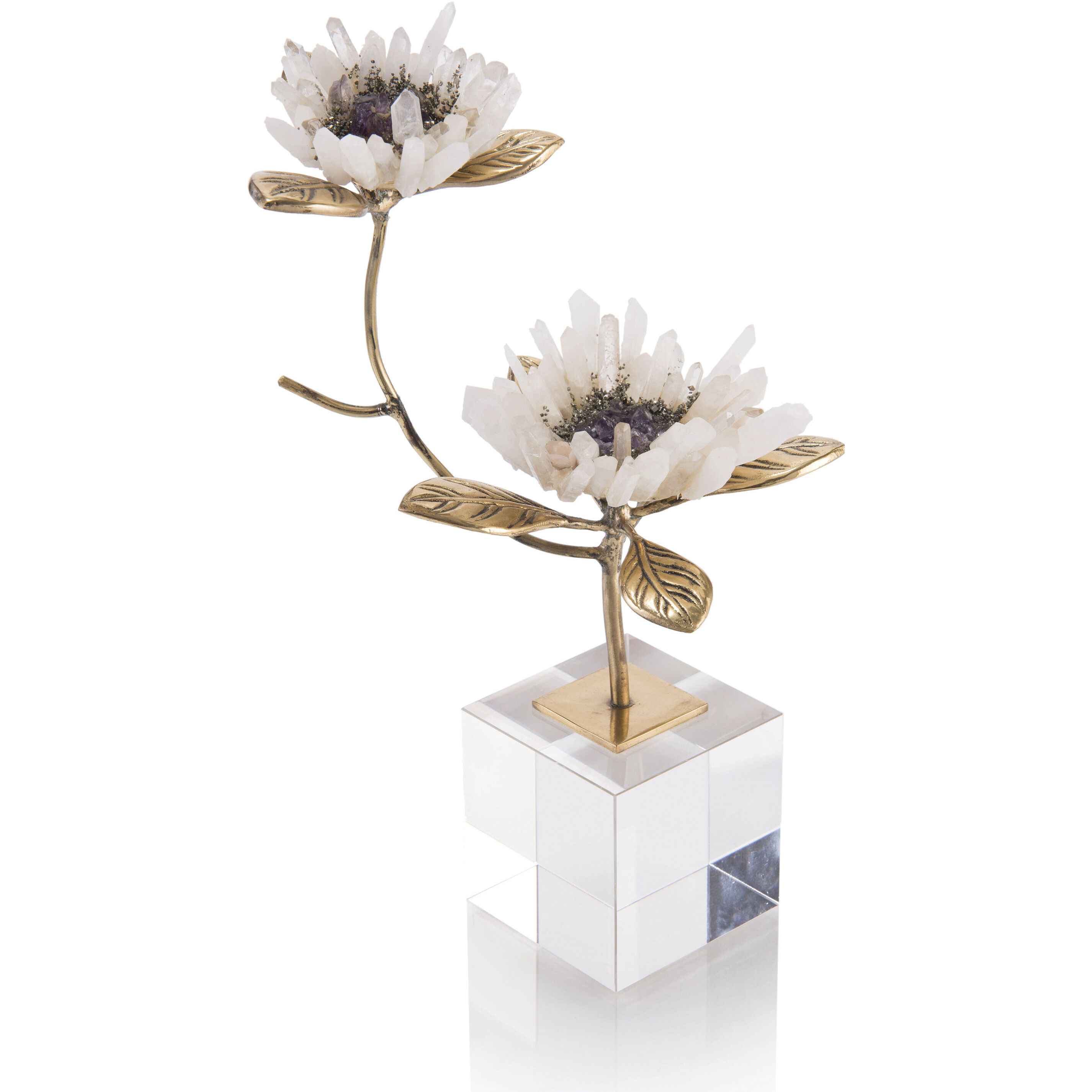 Double Crystal Decorative Flower