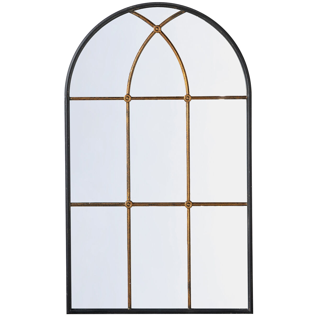 Anita 47 X 28.3 inch Black and Gold Wall Mirror