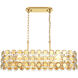 Perrene Linear Chandelier Ceiling Light in Gold