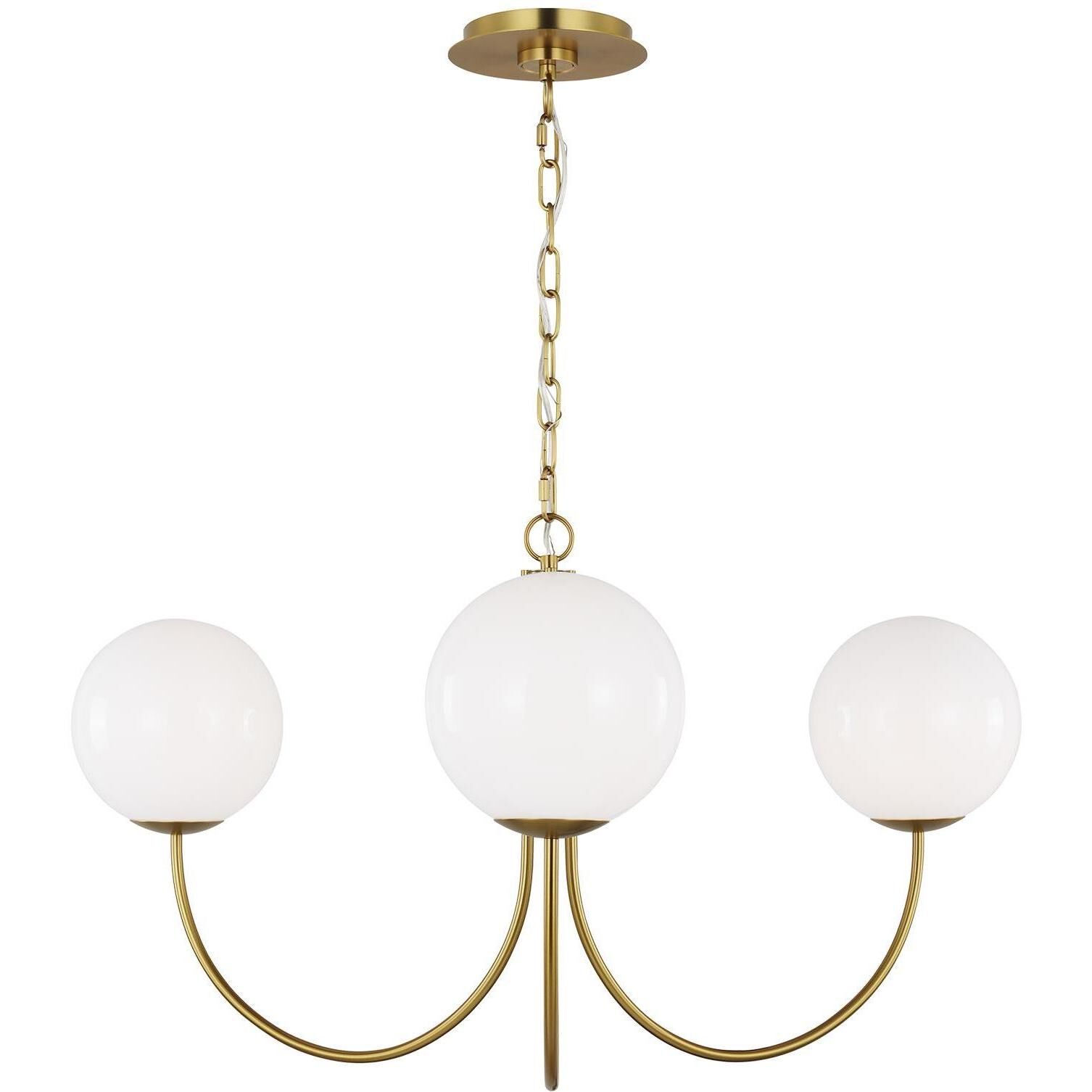 kate spade new york Noemie 3 Light 32 inch Burnished Brass Chandelier Ceiling Light