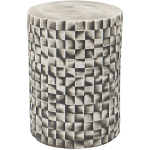 Metro 17.3 inch White and Black Garden Stool