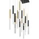 Benicio LED 9.75 inch Gold and Black Pendant Ceiling Light in Black and Gold