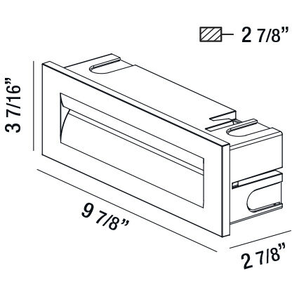 Odia LED 3.44 inch Marine Grey Outdoor In Wall