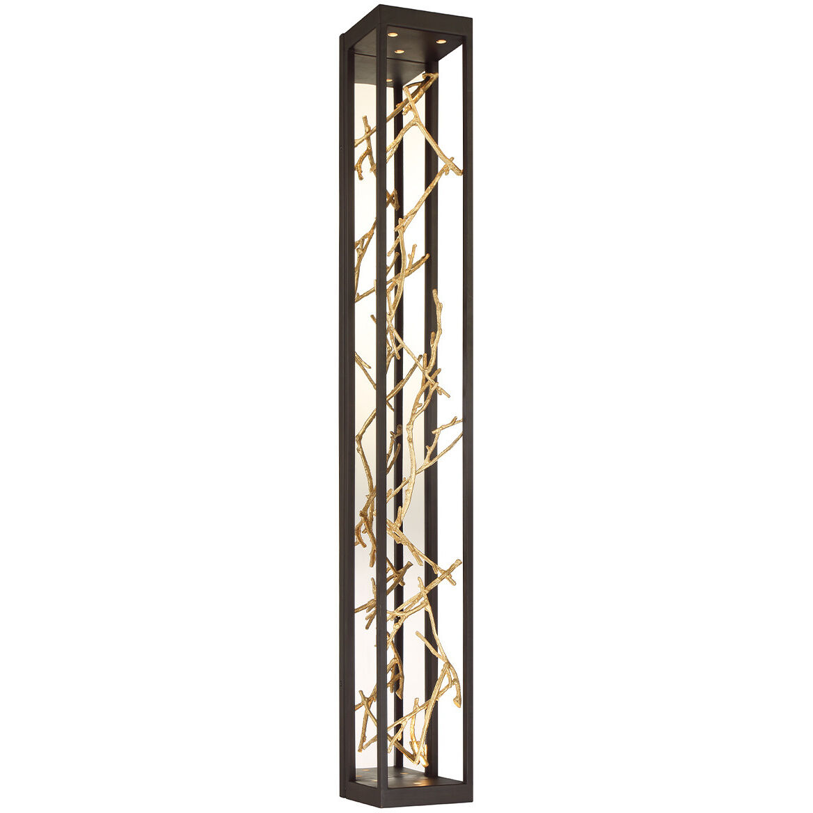 Aerie LED 48 inch Gold and Black Outdoor Wall Sconce
