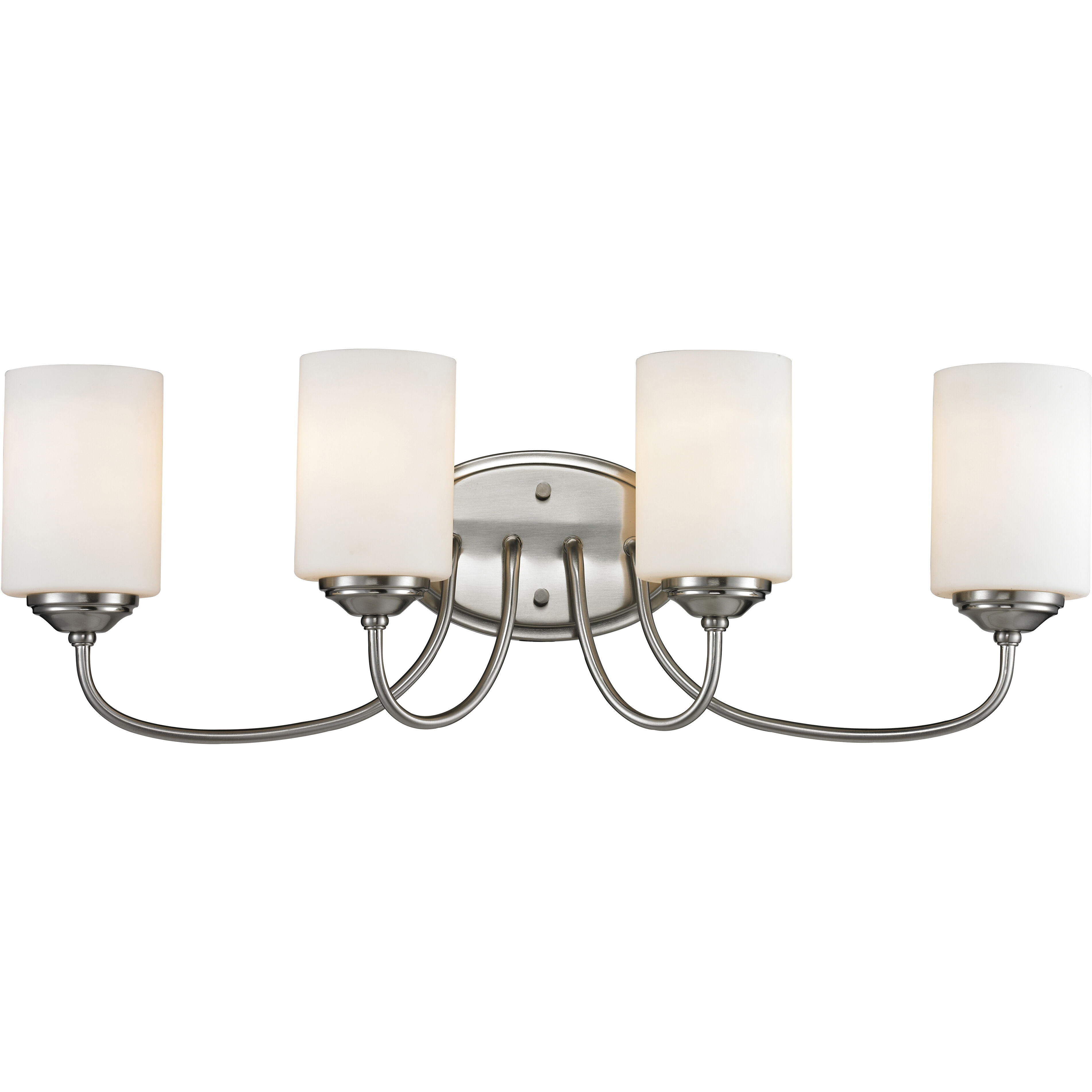 Cardinal 4 Light 27 inch Brushed Nickel Vanity Wall Light