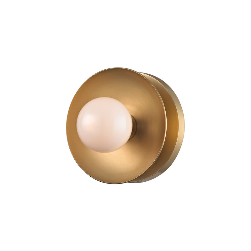 Julien LED 4.75 inch Aged Brass Bath Light Wall Light, Opal Matte