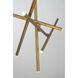 Crossroads LED 27 inch Brass Chandelier Ceiling Light
