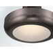 Macey LED 16 inch Harlow Bronze Semi-Flush Mount Ceiling Light