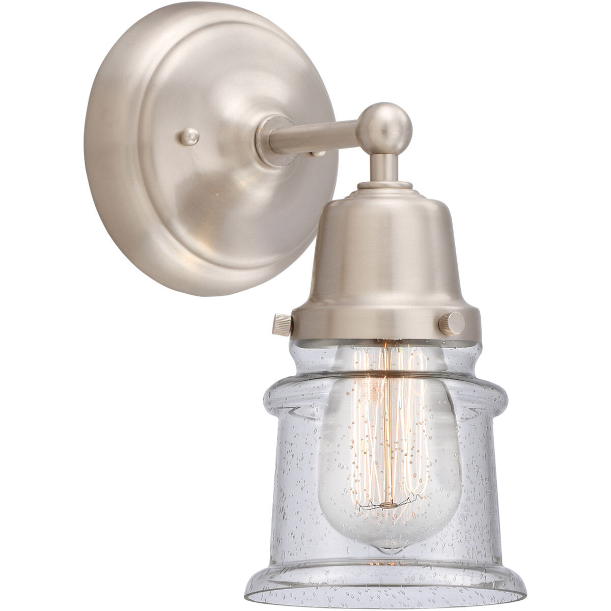 Aditi Small Canton 1 Light 5.25 inch Brushed Satin Nickel Sconce Wall Light, Aditi