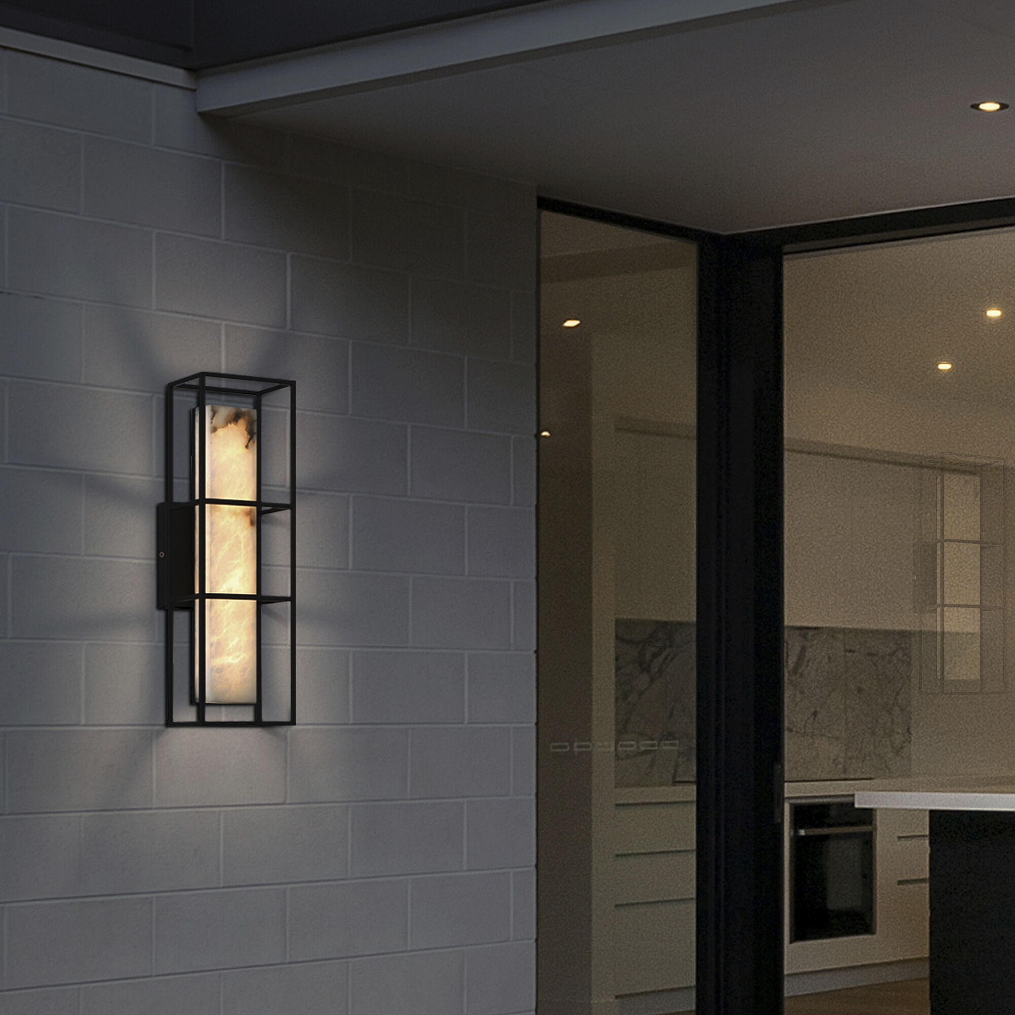 Blakley LED 16 inch Black Outdoor Wall Sconce, Both Indoor/Outdoor