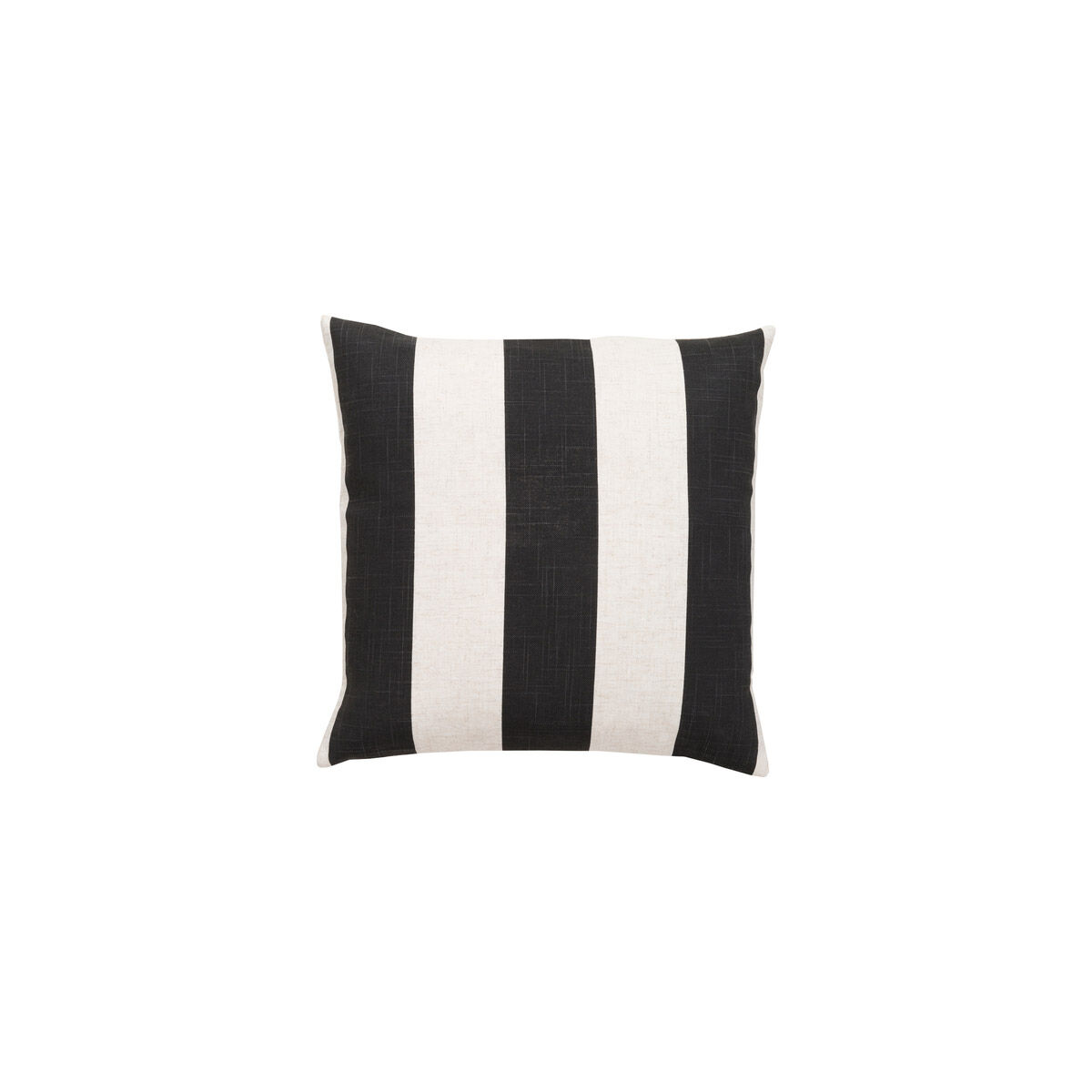 Simple Stripe 22 X 22 inch Black and Khaki Throw Pillow