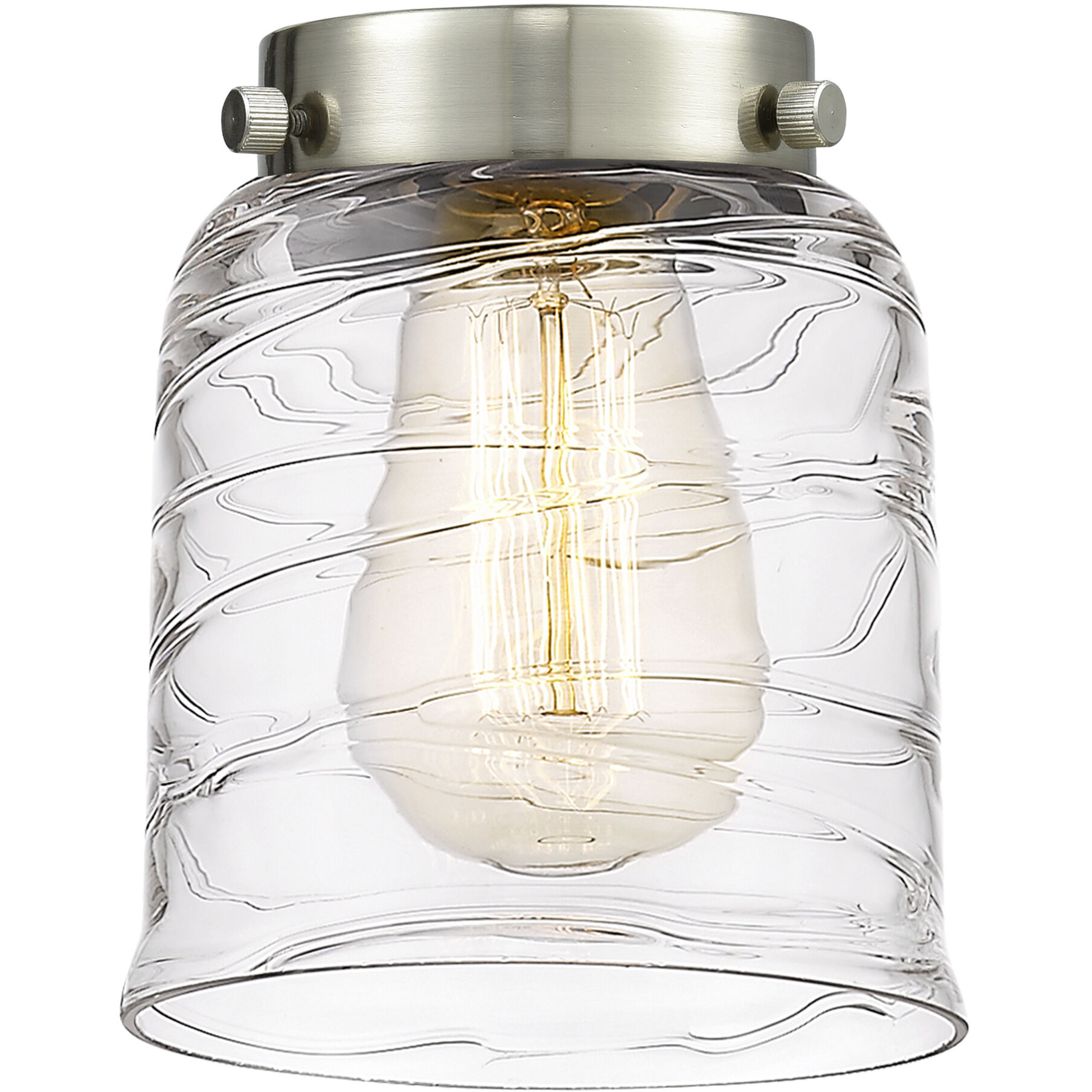 Clear Deco Swirl Bell Glass Only