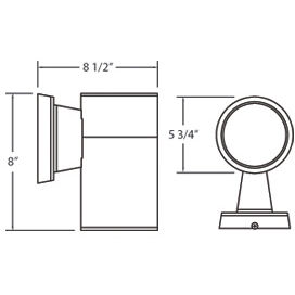 Ontario 1 Light 8 inch Grey Outdoor Wall Mount