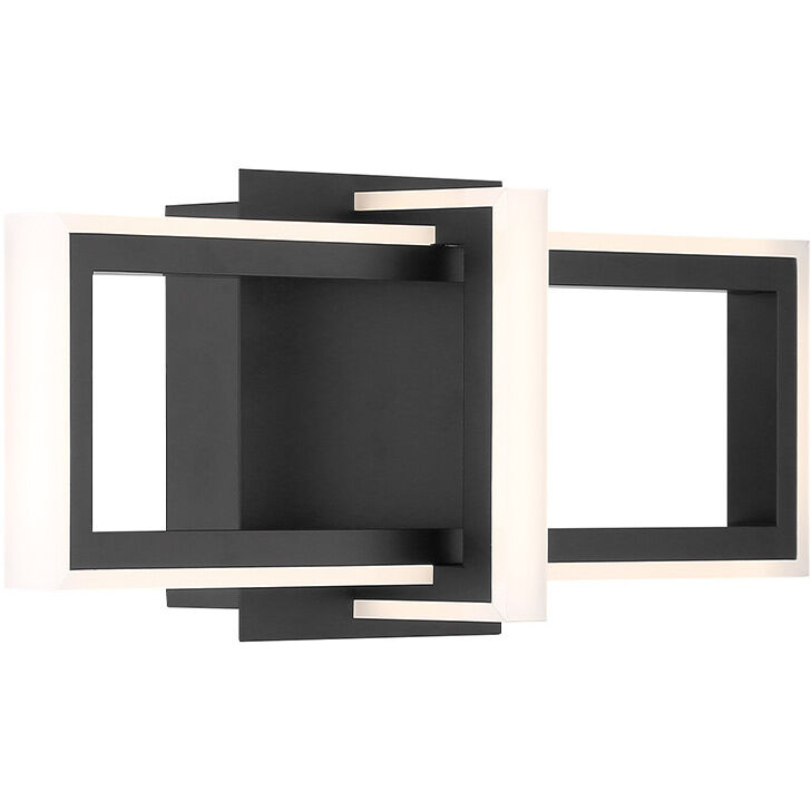 Bordo LED 16 inch Black Outdoor Wall Sconce