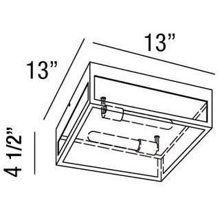 Retto 2 Light 13 inch Bronze Outdoor Flush Mount