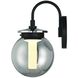 Caswell 1 Light 14 inch Black Outdoor Wall Lantern