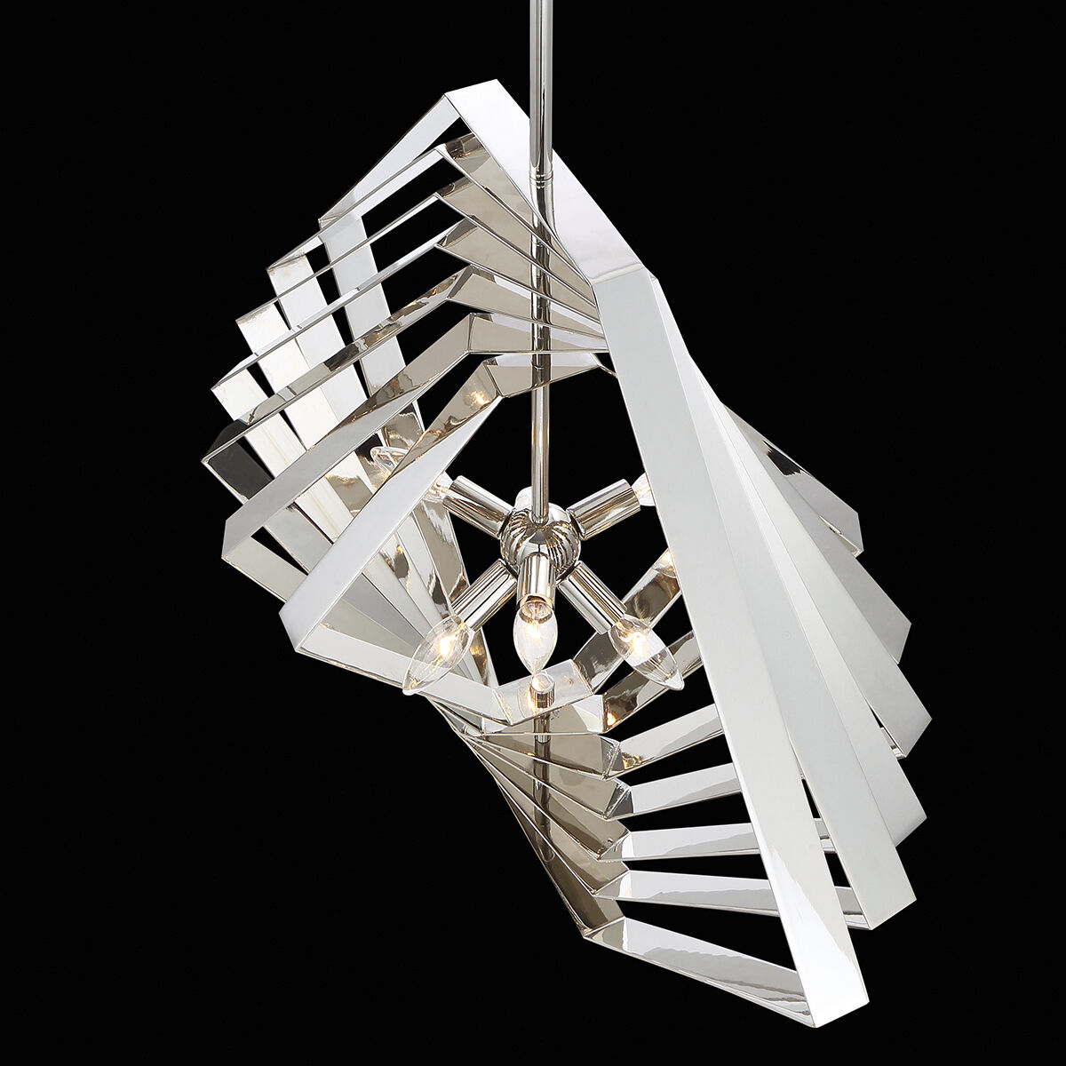 Downtown 6 Light 33 inch Chrome Chandelier Ceiling Light