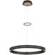 Admiral LED 29 inch Matte Black/Gold Painting Chandelier Ceiling Light, Small