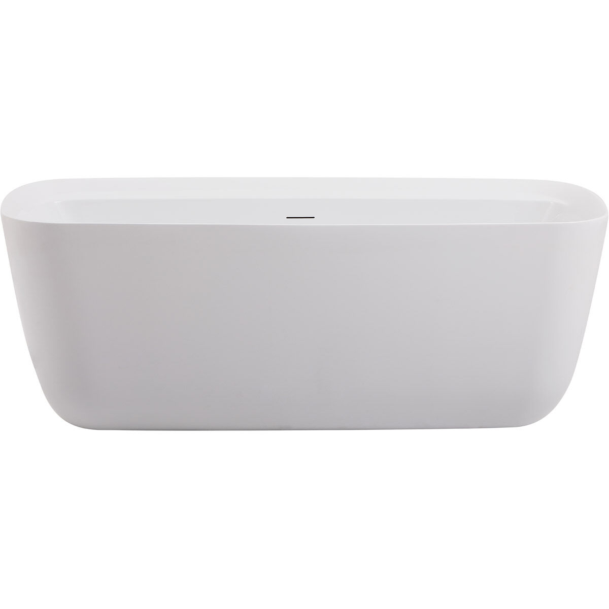 Calum Glossy White and Chrome Bathtub