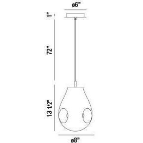 Benalto 1 Light 8 inch Chrome Pendant Ceiling Light in Gold