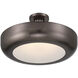 Macey LED 22.25 inch Harlow Bronze Semi-Flush Mount Ceiling Light