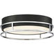Grafice LED 13.25 inch Silver and Black Flush Mount Ceiling Light