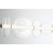 Atomo Linear Chandelier Ceiling Light in Gold, Clear