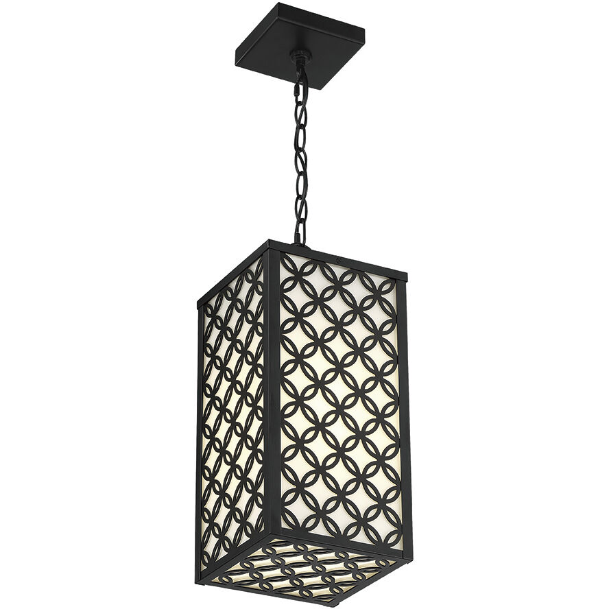 Clover 1 Light 8 inch Black Outdoor LED Pendant