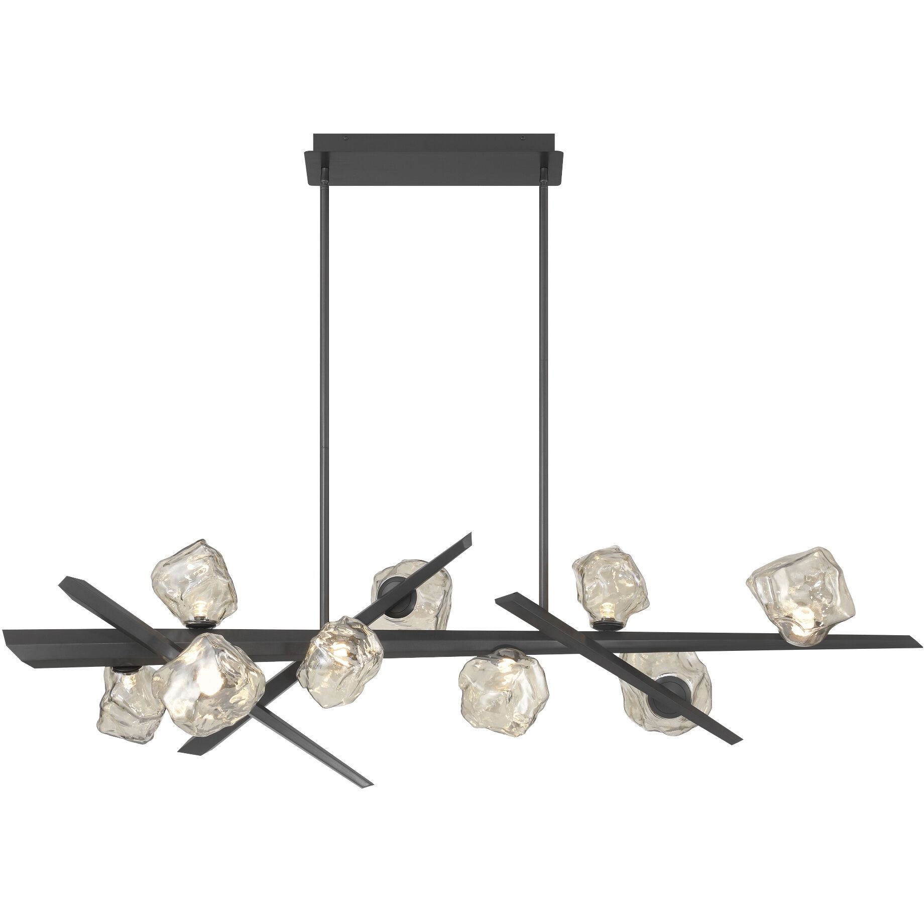Thorah Linear Chandelier Ceiling Light in Graphite