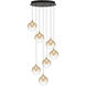 Iissa 7 Light 21 inch Gold Chandelier Ceiling Light in Amber