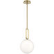 Prospect 1 Light 9.75 inch Gold Pendant Ceiling Light, Small