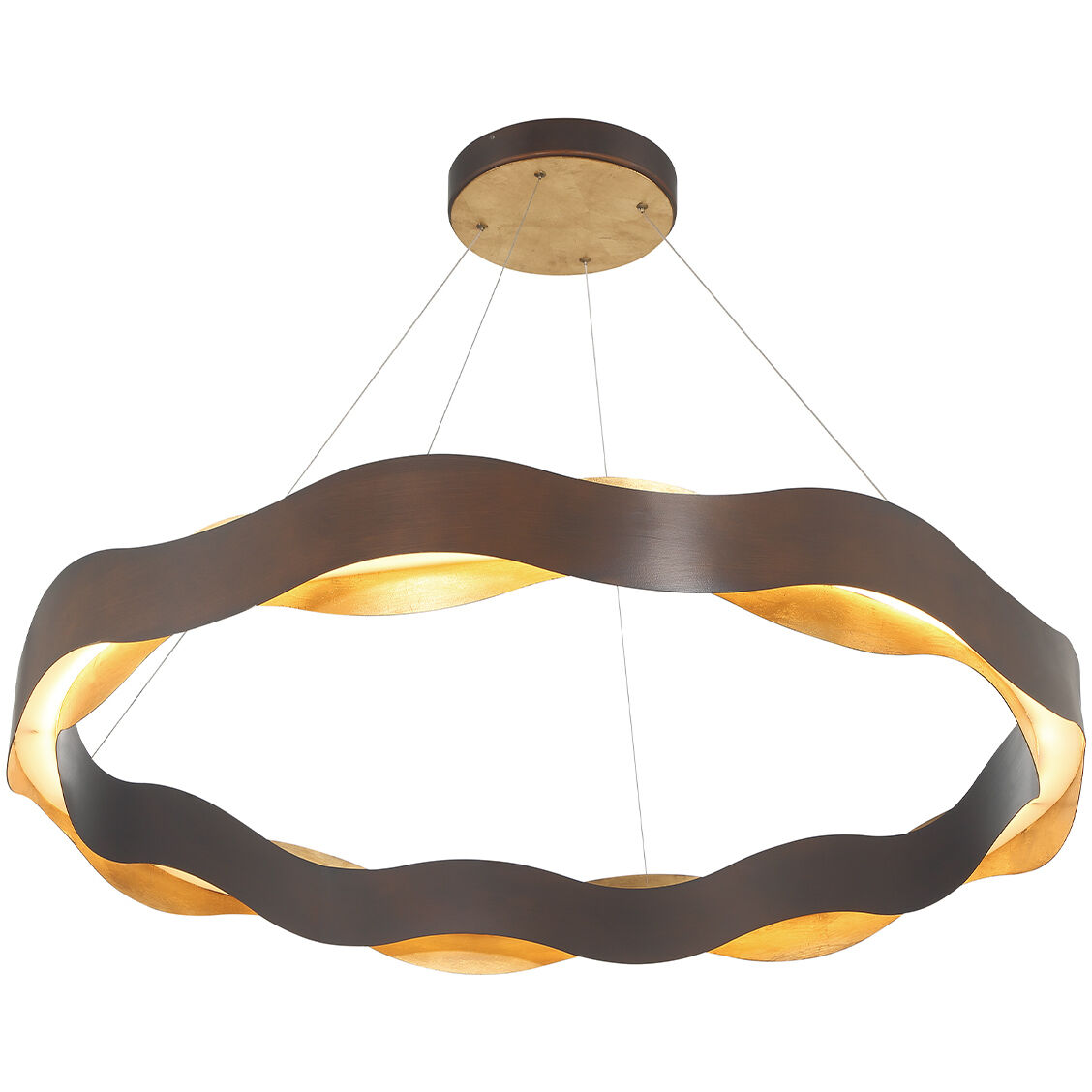 Vaughan LED 46 inch Bronze and Gold Chandelier Ceiling Light