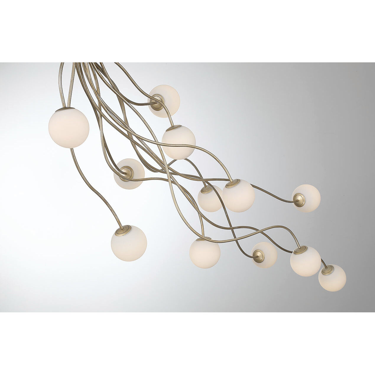 Athena LED 20 inch Antique Gold Semi-Flush Mount Ceiling Light