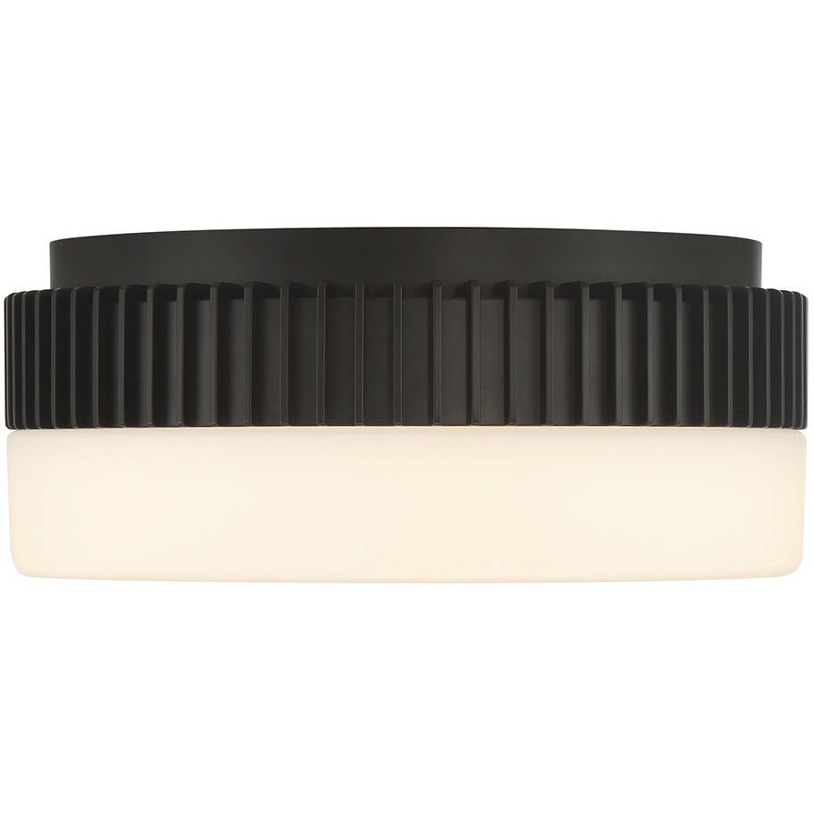 Purgos LED 12 inch Matte Black Flush Mount Ceiling Light