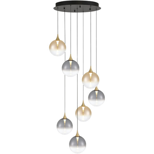 Iissa 7 Light 21 inch Gold Chandelier Ceiling Light in Mixed