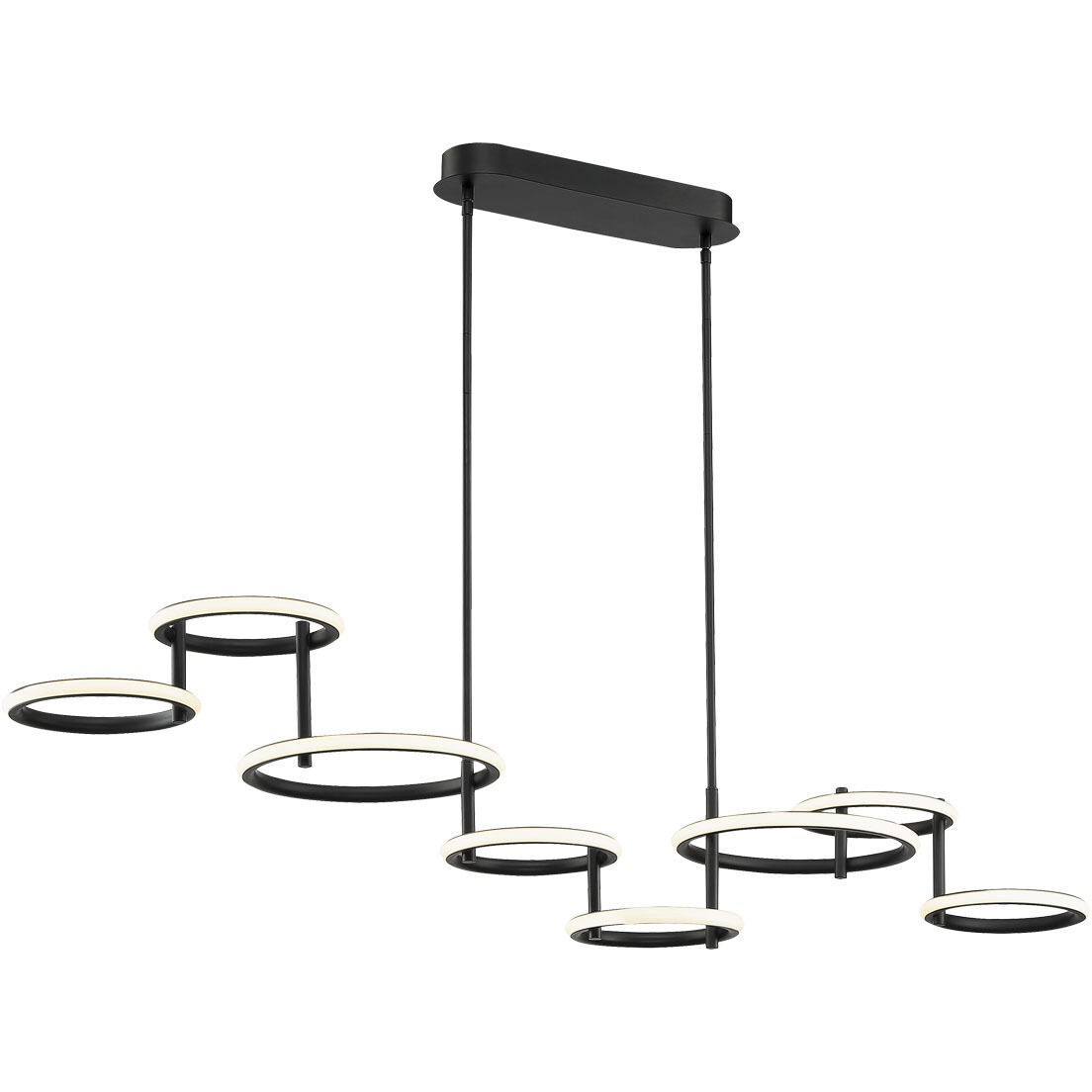 Giro LED 13.5 inch Black Chandelier Ceiling Light