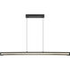 Neoness LED 50 inch Matte Black Linear Chandelier Ceiling Light in Smoke