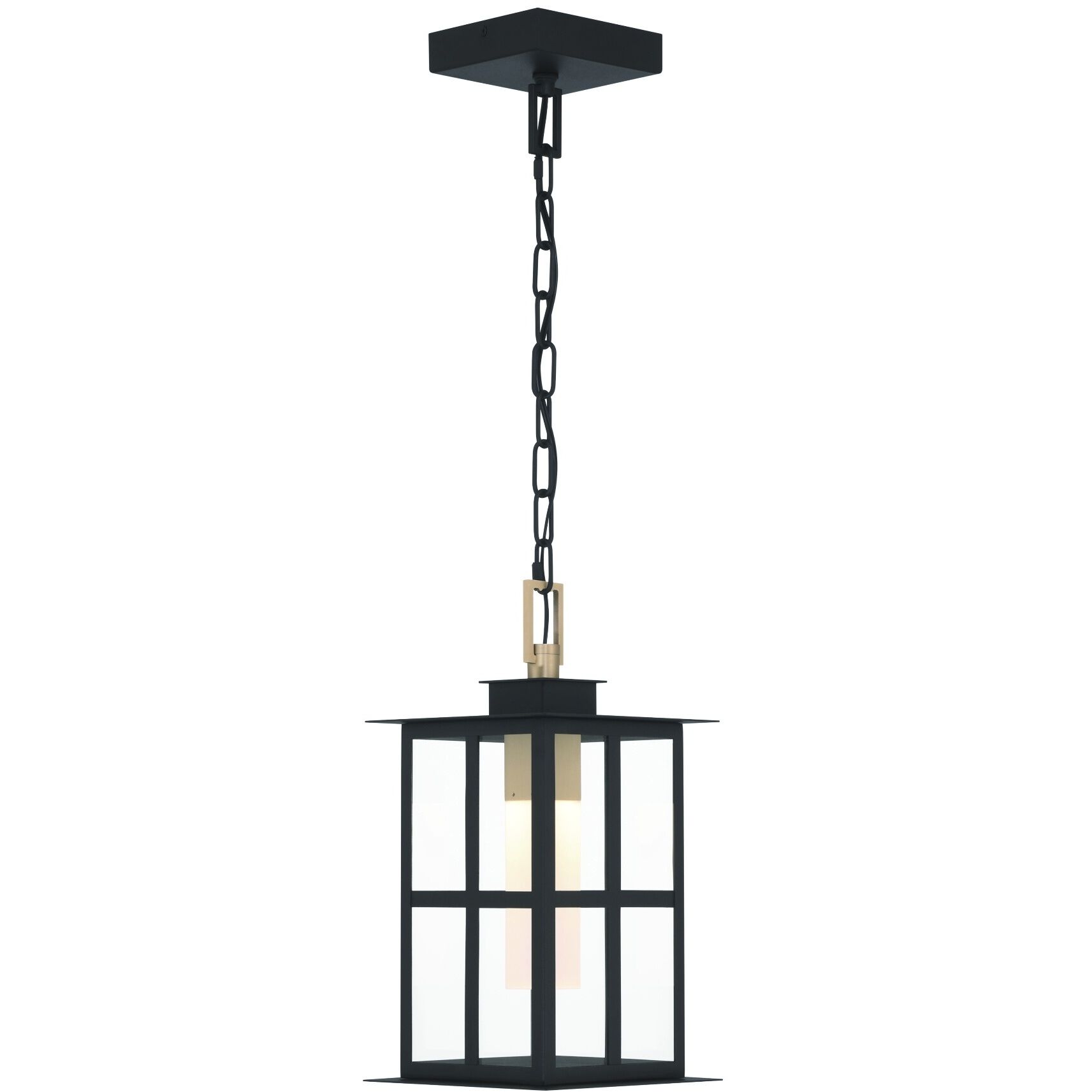Greyson 1 Light 7.5 inch Brass and Black Outdoor Pendant