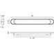 Noga 1 Light 36 inch Black Vanity Light Wall Light