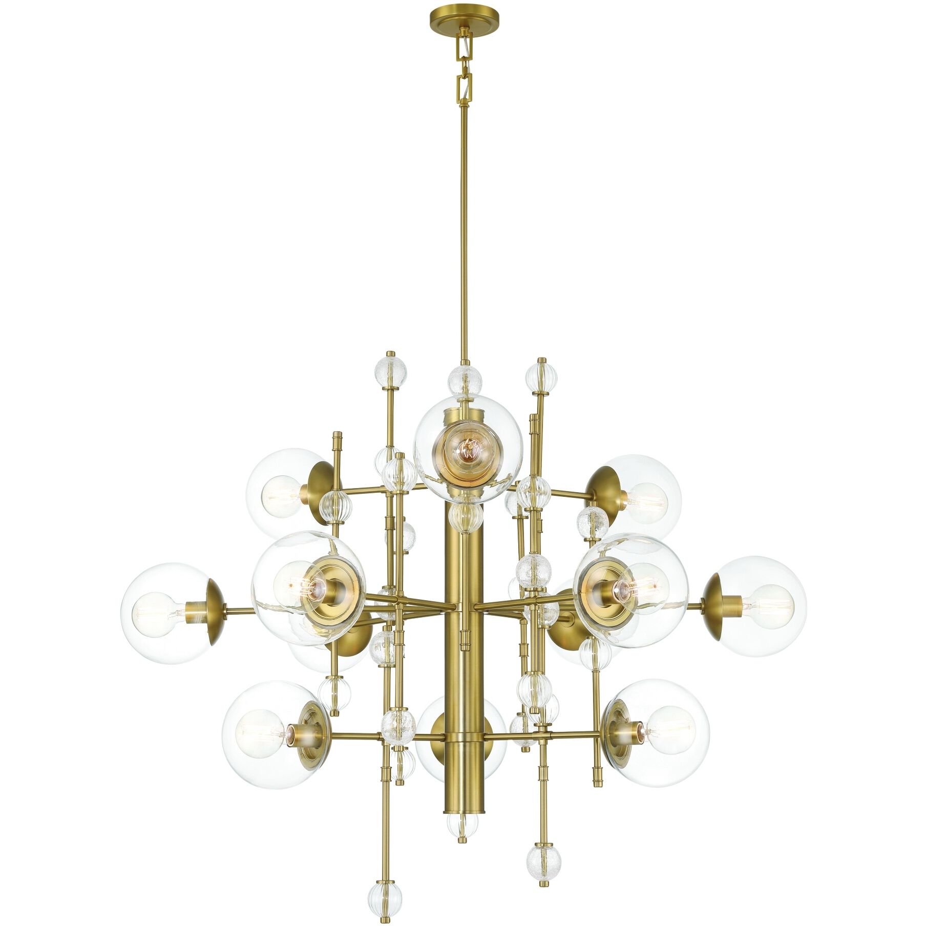 Traiton 12 Light 48 inch Gold Chandelier Ceiling Light