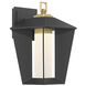 Andson LED 12.75 inch Brass-Sand Black Mix Outdoor Wall Sconce