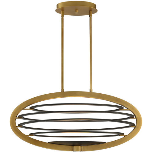Ombra LED 17 inch Dark Bronze and Polished Nickel Chandelier Ceiling Light