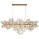 Trento Linear Chandelier Ceiling Light in Gold