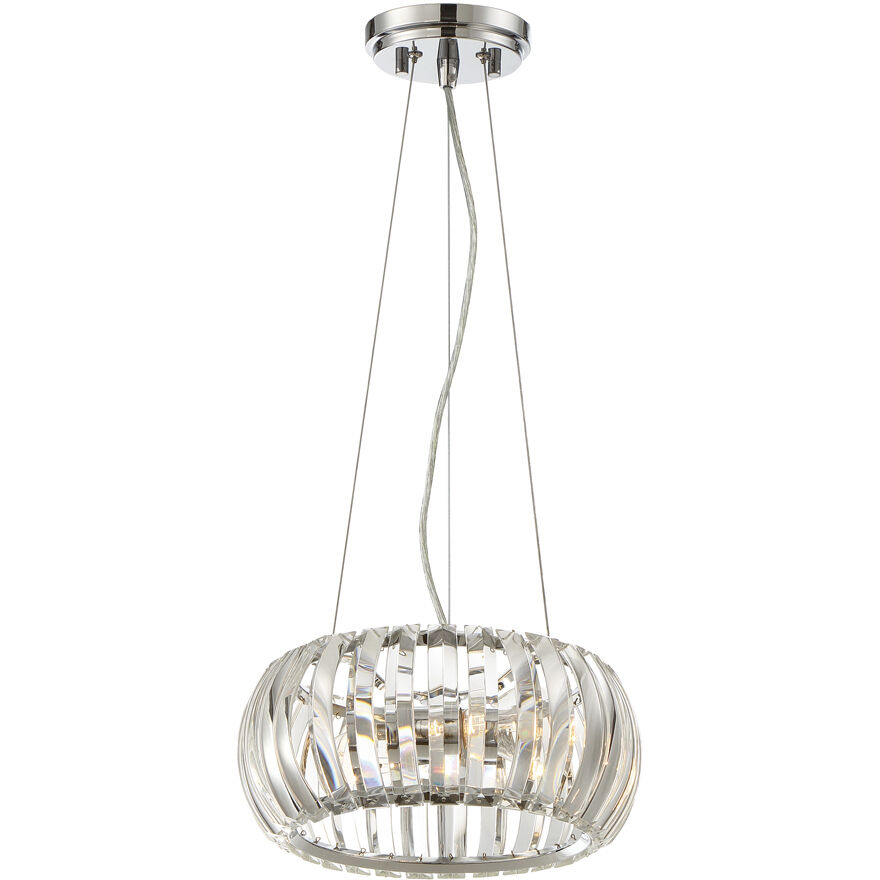 Allure 2 Light 12 inch Chrome Semi-Flush/Pendant Ceiling Light, Convertible to Semi-Flush
