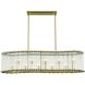 Glasbury Linear Chandelier Ceiling Light in Gold