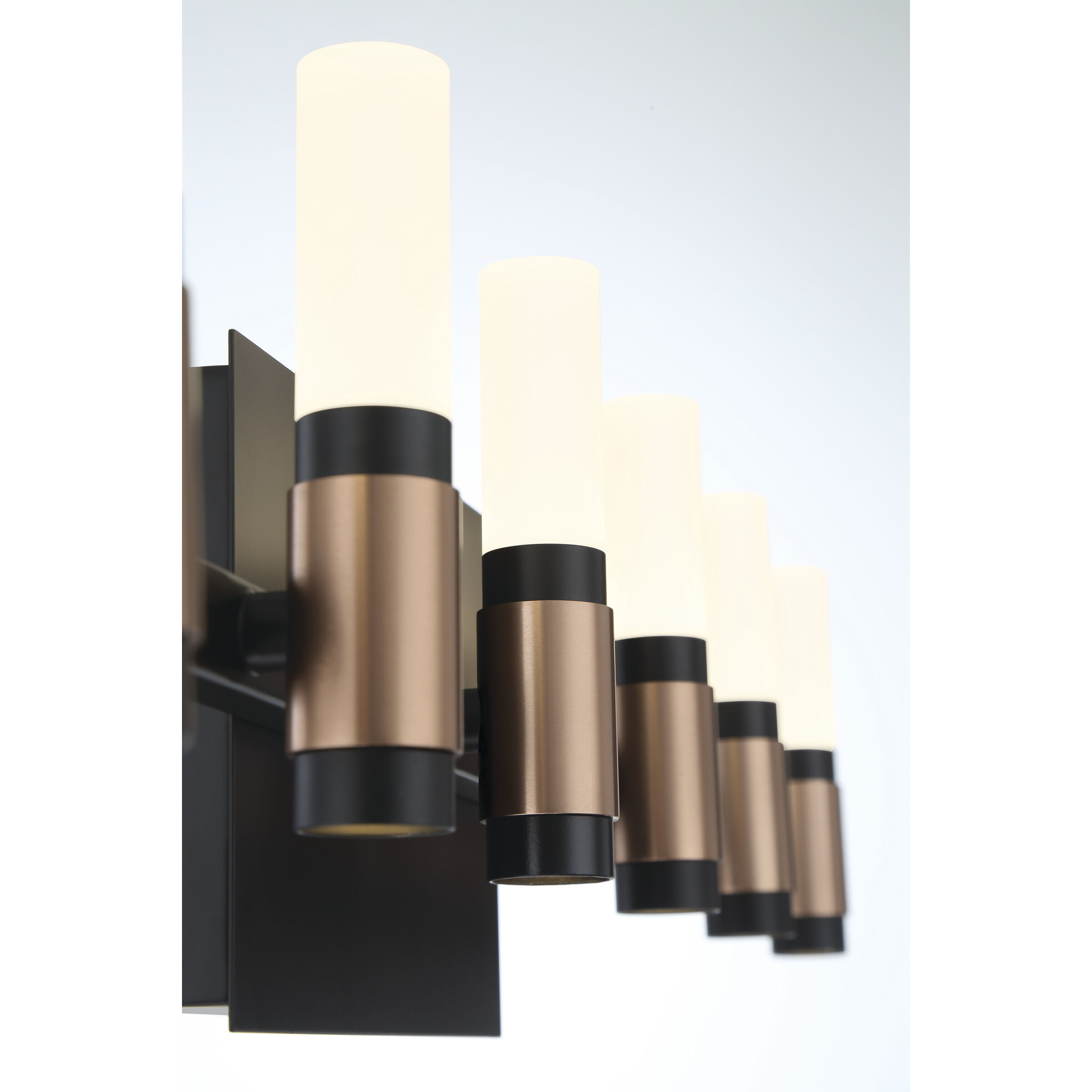 Albany LED 32.25 inch Brass and Black Vanity Light Wall Light