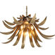Kagra 3 Light 24 inch Brass Chandelier Ceiling Light