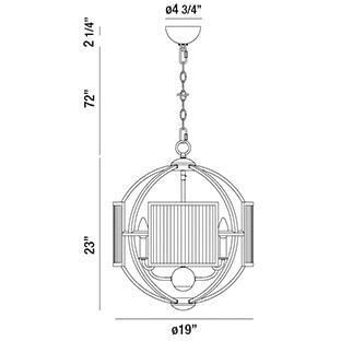 Manilow 6 Light 19 inch Brass Chandelier Ceiling Light